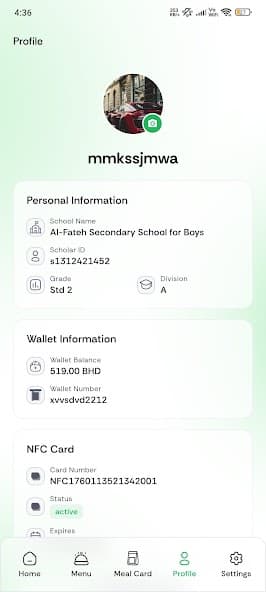 Food City app profile screen